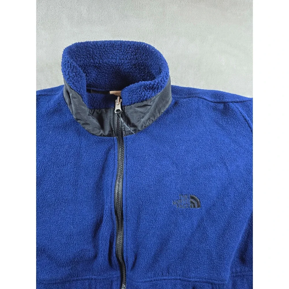 Vintage The North‎ Face Fleece Jacket Mens M Blue Full Zip Season 17 90s *Read